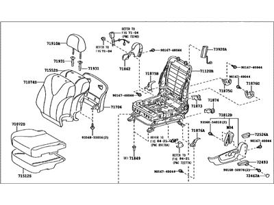 Toyota 71200-33G42-B0 Seat Assembly