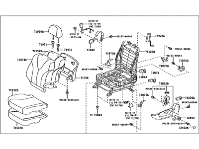 Toyota 71200-33G50-E3 Seat Assy, Front LH