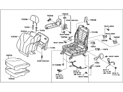 Toyota 71100-33F80-B1 Seat Assembly, Front RH