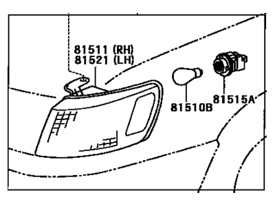 Toyota 81520-AA020 Signal Lamp Assembly