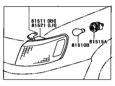 Toyota 81510-AA020 Signal Lamp Assembly