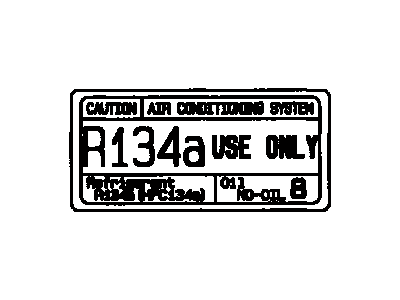 Toyota 88723-14020 AC Label