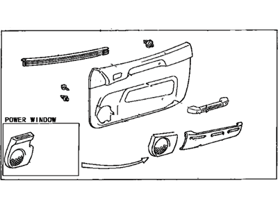 Toyota 67620-42041-B3 Board Sub-Assy, Front Door Trim, LH