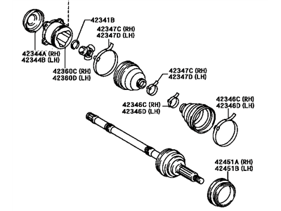 Toyota 42330-42010 Axle Assembly