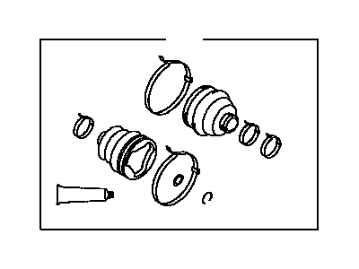 Toyota 04438-12290 Front Cv Joint Boot Kit, In Outboard, Left