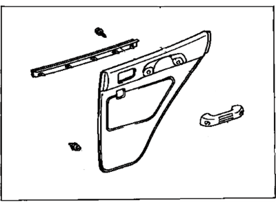 Toyota 67640-42011-B3 Board Sub-Assy, Rear Door Trim, LH