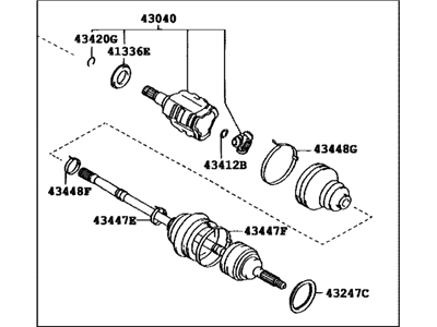 Toyota 43420-42020 Axle Assembly