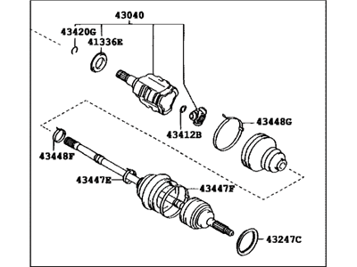 Toyota 43420-20292 Shaft Assembly, Front Drive, Left