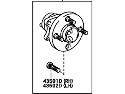 Toyota 43550-17010 Front Hub & Bearing