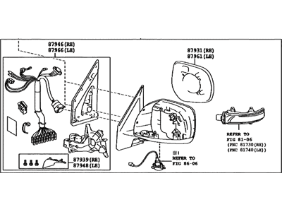 Toyota 87940-60J10 Mirror