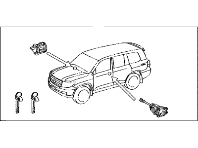 Toyota 69005-6C260 Cylinder Set, Lock