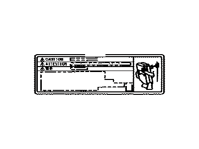 Toyota 74544-60350 Warning Label