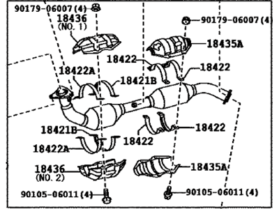 Lexus 17410-38270 Front Exhaust Pipe Assembly