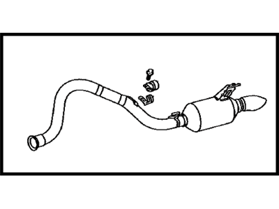 Toyota 17430-38551 Resonator & Pipe