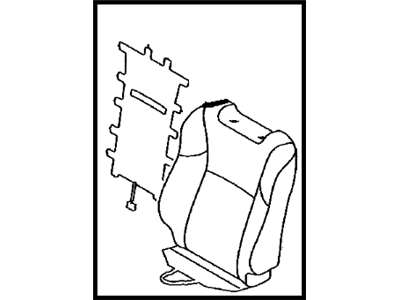 Toyota 71073-21510-C4 Front Seat Back Cover, Right(For Separate Type)