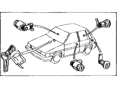 Toyota 69005-16560 Cylinder Set, Lock