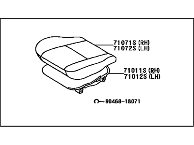 Toyota 71410-1G370-B0 Cushion Assembly