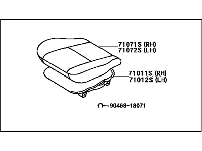 Toyota 71410-1G370-E7 Cushion Assembly, Front Seat, RH