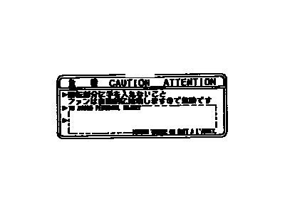 Toyota 16793-46010 Fan Label