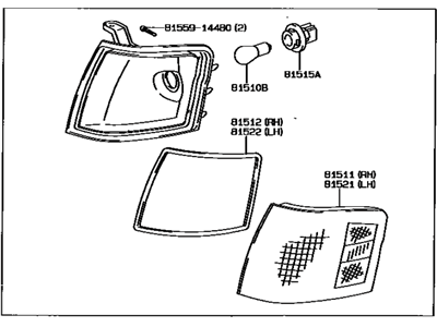 Toyota 81520-16220 Signal Lamp Assembly