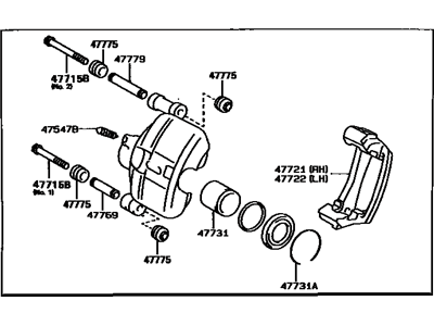 Toyota 47730-10101 Cylinder Assy, Front Disc Brake, RH