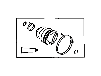 Toyota 04438-16100 Front Cv Joint Boot, Right