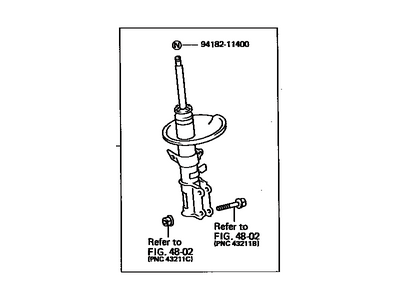 Toyota 48510-29085 Shock Absorber Assembly Front Right