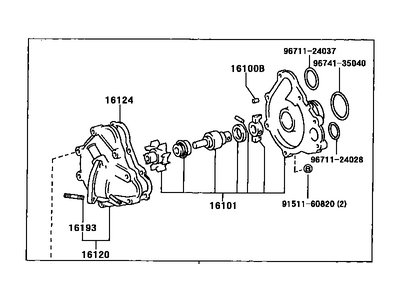 Toyota 16100-79165 Engine Water Pump Assembly