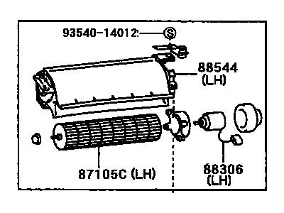 Toyota 88504-95D00 Case Sub-Assy, Blower