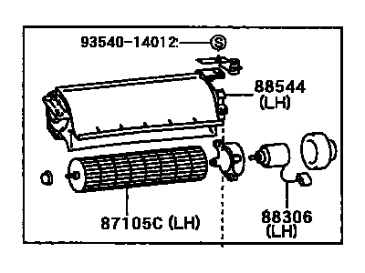 Toyota 88504-95D01 Blower Assembly