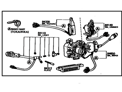 Toyota 84310-20341 Switch Assy, Turn Signal