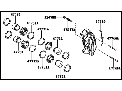 Toyota 47730-60350 Caliper