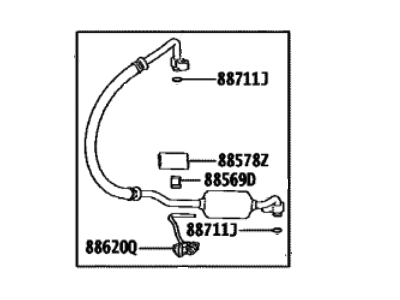 Toyota 88711-42100 HOSE, DISCHARGE