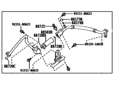 Toyota 88720-42060 HOSE & ACCESSORY ASS