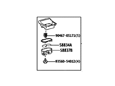 Toyota 58803-42070-C0 BOX SUB-ASSY, CONSOL