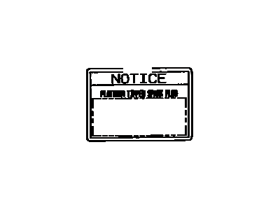 Toyota 11289-20010 Eng Info Label