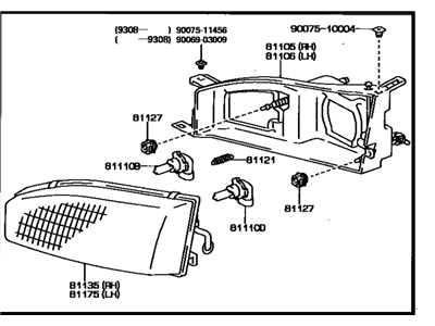 Toyota 81150-06011 Headlamp Assembly