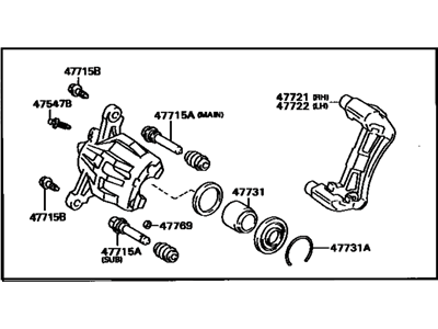 Toyota 47730-33070 Cylinder Assy, Front Disc Brake, RH