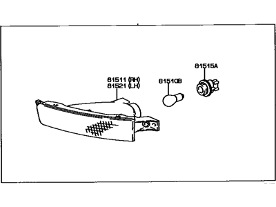 Toyota 81510-33011 Lamp Assy, Front Turn Signal, RH