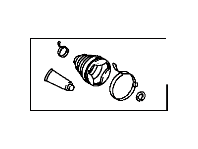 Toyota 04438-20120 Front Cv Joint Boot Kit Inboard Joint, Right