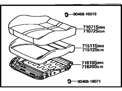 Toyota 71420-2H010-A0 Cushion Assembly