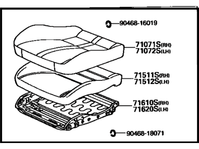 Toyota 71420-2H030-C2 Cushion Assembly