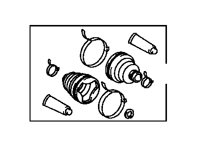 Toyota 04438-20130 Front Cv Joint Boot Kit, In Outboard, Right