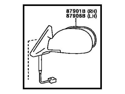 Toyota 87940-2B780-A0 Driver Side Mirror Assembly Outside Rear View