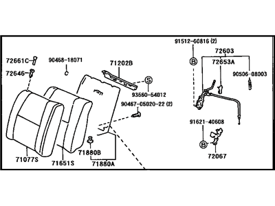 Toyota 71480-2H061-A0 Back Assembly, Rear Seat, RH