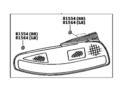 Toyota 81551-2B370 Lens, Rear Combination Lamp, RH