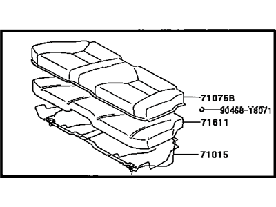 Toyota 71560-2B760-C0 Cushion Assembly