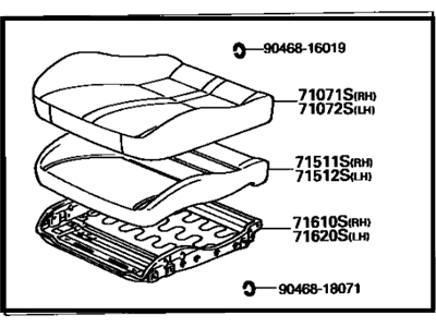 Toyota 71410-2H740-C0 Cushion Assembly