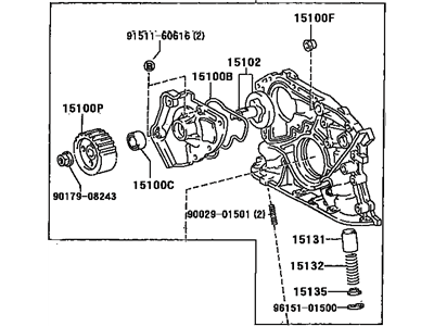 Toyota 15100-74050 Oil Pump