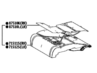 Toyota 71501-0C030 PAD SUB-ASSY, FR SEA